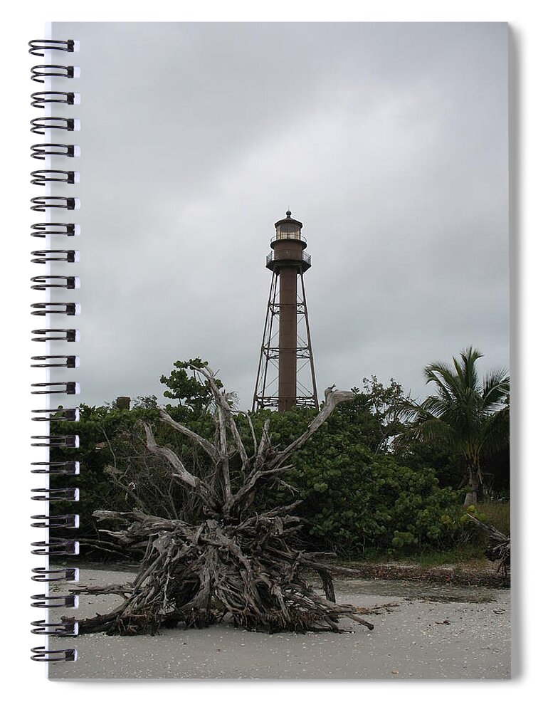 Ligthouse Spiral Notebook featuring the photograph Lighthouse on Sanibel Island by Christiane Schulze Art And Photography