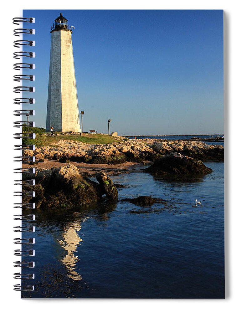 Lighthouse Spiral Notebook featuring the photograph Lighthouse Reflected by Karol Livote