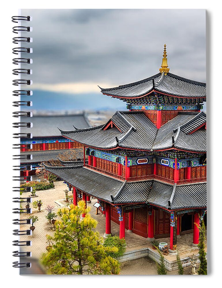 Chinese Culture Spiral Notebook featuring the photograph Lijiang, Yunnan, China by Kiszon Pascal