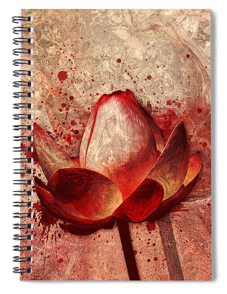 Waterlily Spiral Notebook featuring the digital art Lily My Lovely - 11a by Variance Collections