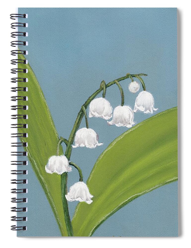 Lily Of The Valley Spiral Notebook featuring the painting Lily of the Valley by Anastasiya Malakhova