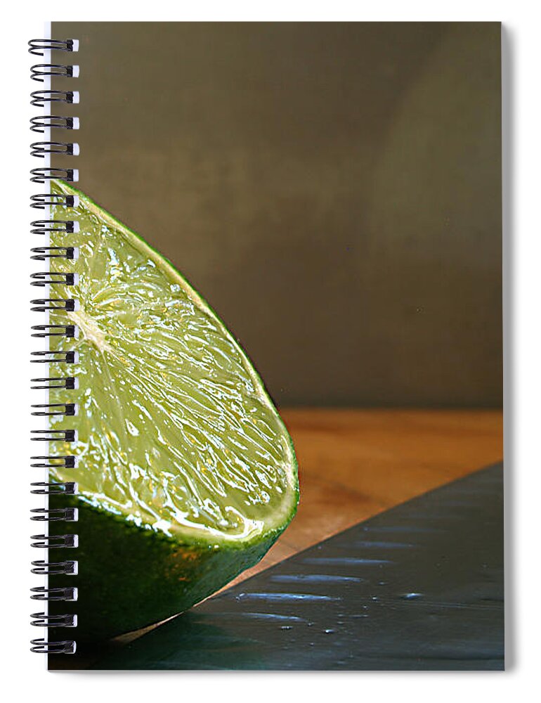Fruits Spiral Notebook featuring the photograph Lime Blade by Joe Schofield