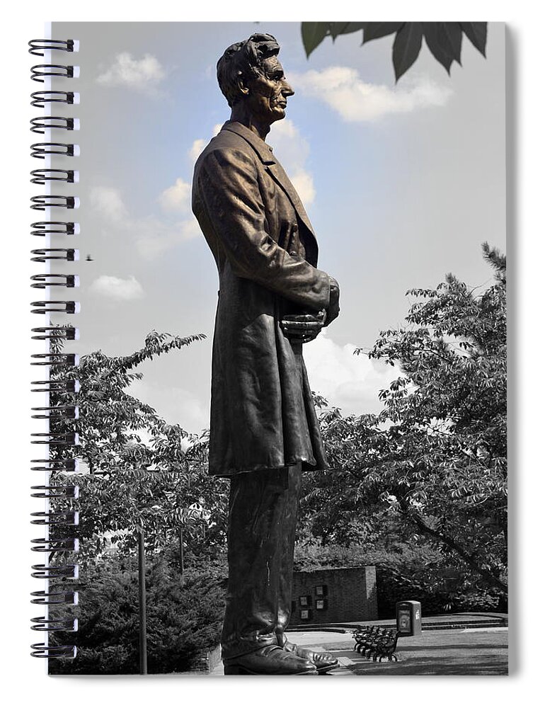 President Spiral Notebook featuring the photograph Lincoln at Lytle Park by Kathy Barney