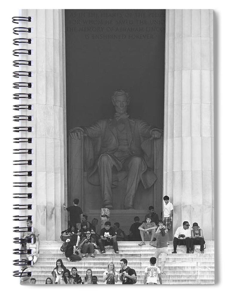 Lincoln Memorial Spiral Notebook featuring the photograph Lincoln Memorial - Washington DC by Mike McGlothlen