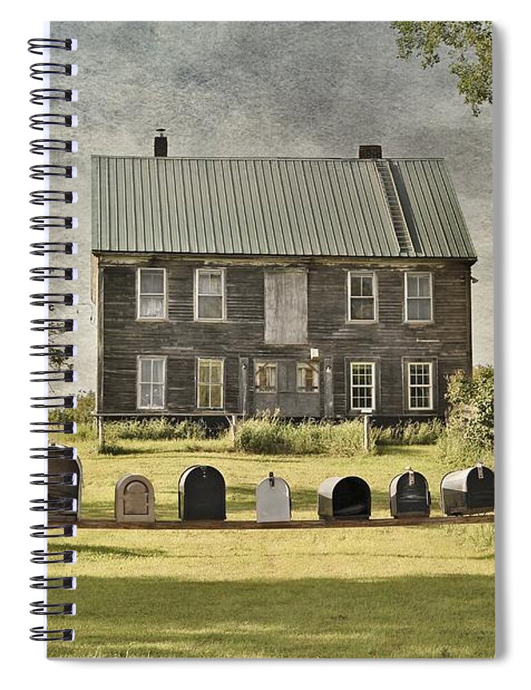 Maine Spiral Notebook featuring the photograph Lined-Up by Karin Pinkham