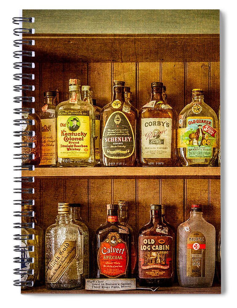 Liquor Spiral Notebook featuring the photograph Liquor Cabinet by Paul Freidlund