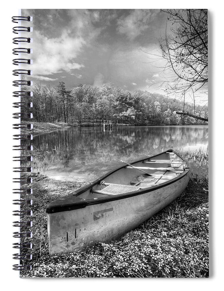 Appalachia Spiral Notebook featuring the photograph Little Bit of Heaven Black and White by Debra and Dave Vanderlaan