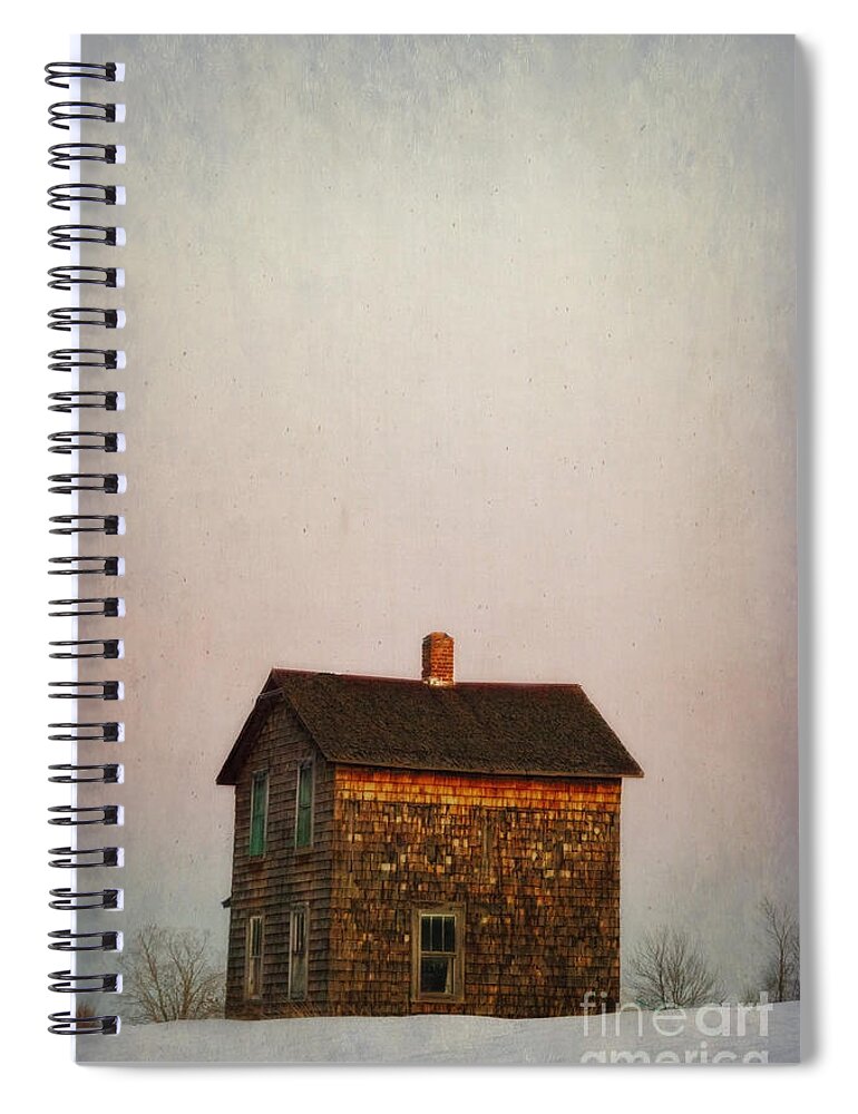 Snow Spiral Notebook featuring the photograph Little House by Debra Fedchin
