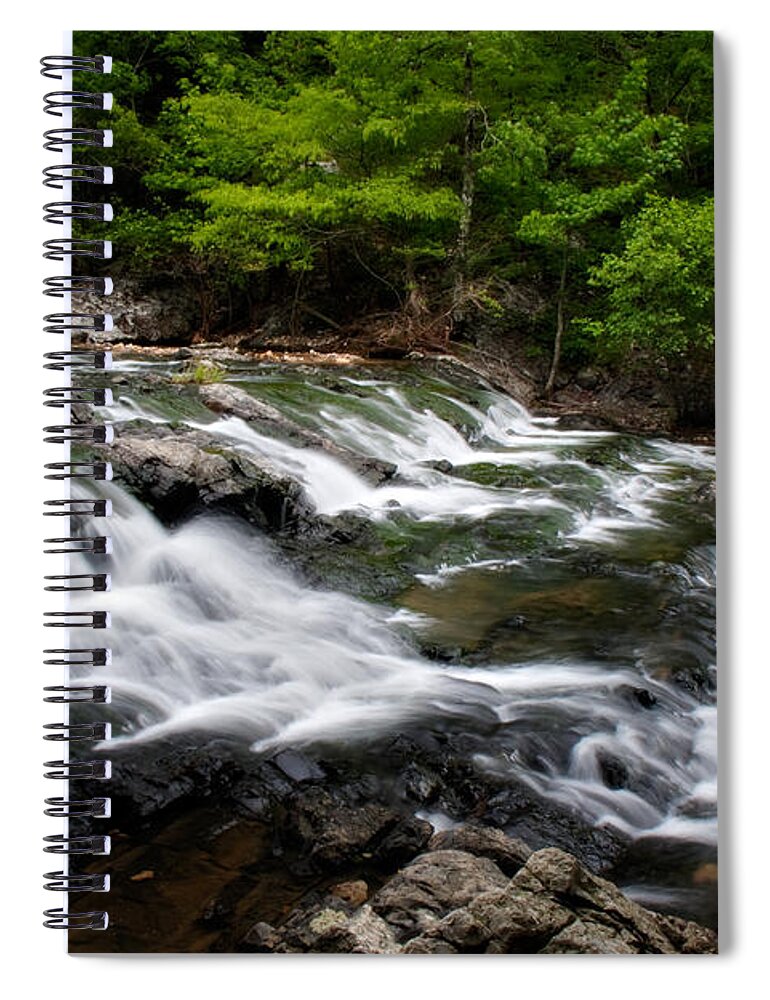 Arkansas Spiral Notebook featuring the photograph Little Missouri Falls by Lana Trussell