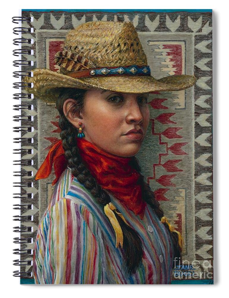 Woman Spiral Notebook featuring the painting Little Rising Hawk by Jane Bucci