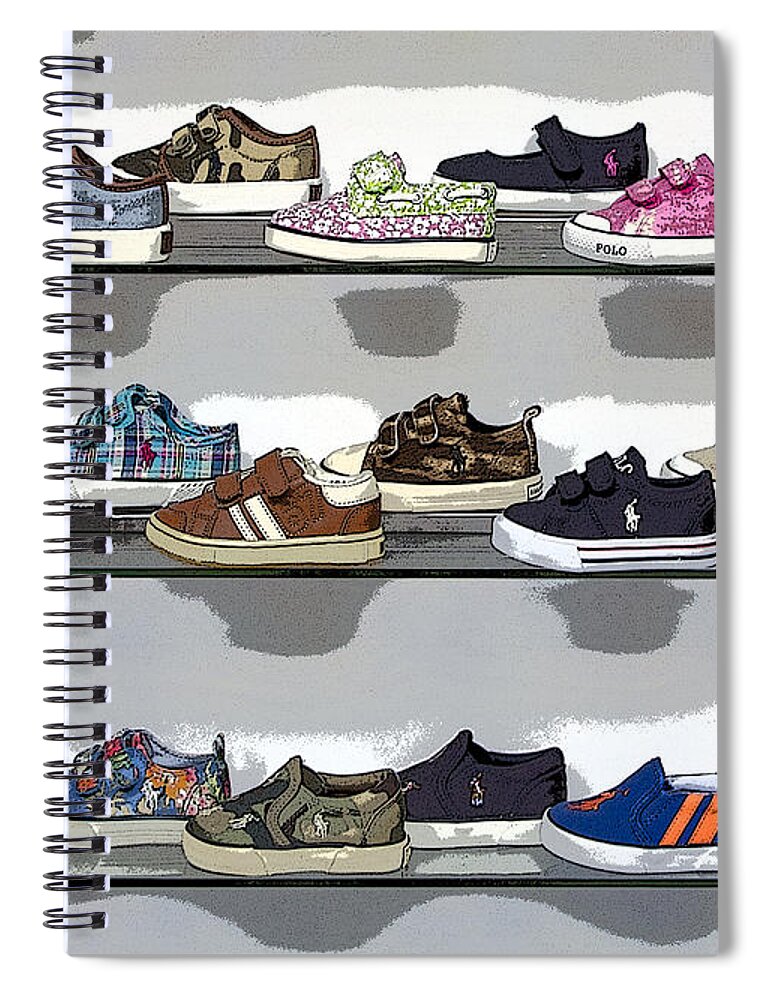 Running Shoe Spiral Notebook featuring the photograph Little Sneakers by Keith Armstrong