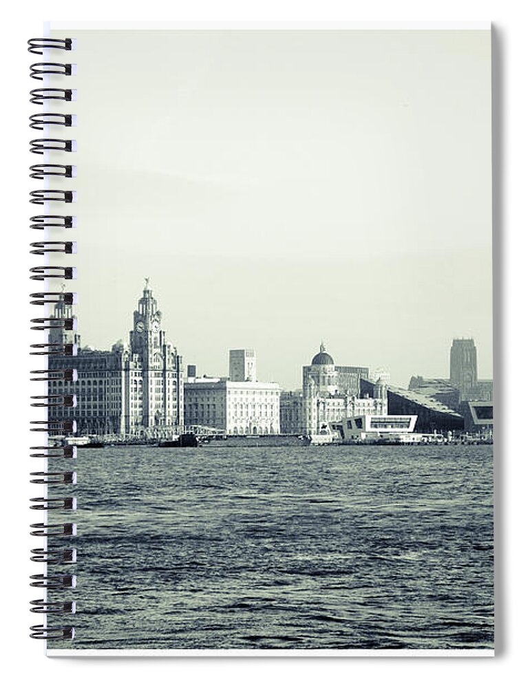 3 Graces Spiral Notebook featuring the photograph Liverpool Water Front by Spikey Mouse Photography