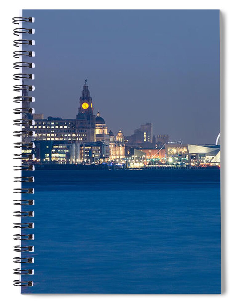 3 Graces Spiral Notebook featuring the photograph Liverpool Waterfront by Spikey Mouse Photography
