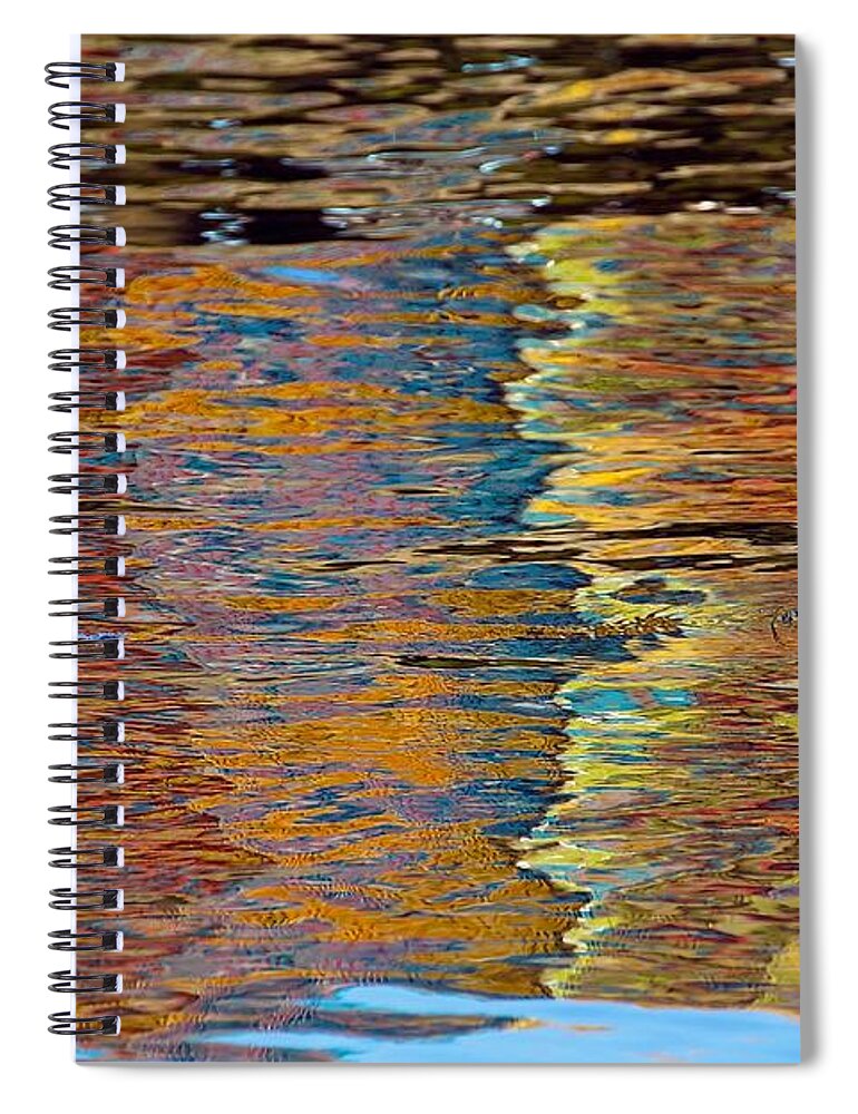 Abstract Spiral Notebook featuring the photograph Lobster Trap Reflections by Stuart Litoff