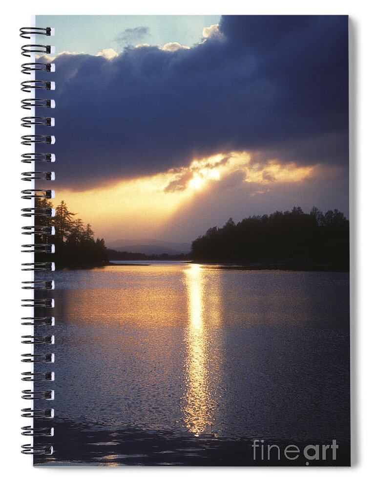 Loch Insh Spiral Notebook featuring the photograph Loch Insh - winter sunset - Scotland by Phil Banks