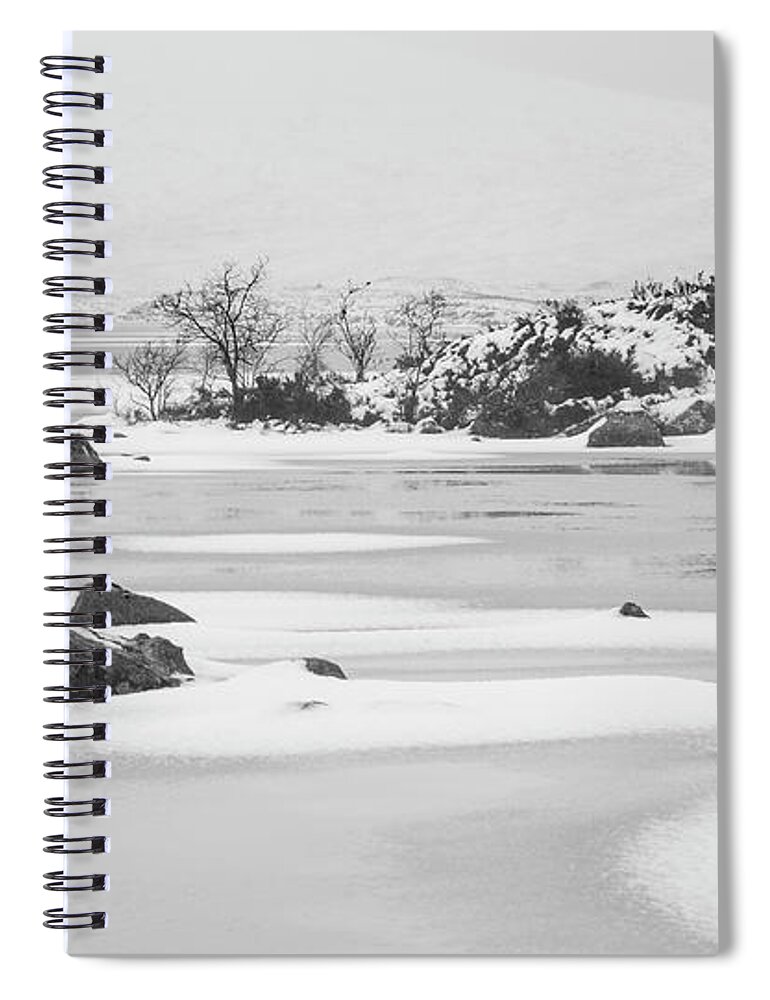 Tranquility Spiral Notebook featuring the photograph Lochan Na H-achlaise, Rannoch Moor by John Lawson, Belhaven