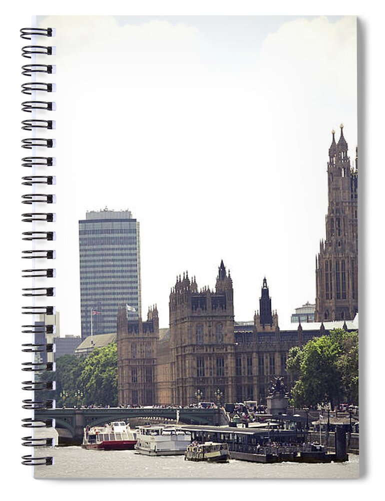 Clock Tower Spiral Notebook featuring the photograph London England by Triggerphoto