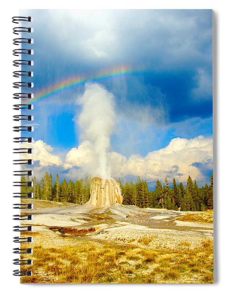 Lone Spiral Notebook featuring the photograph Lone Star Geyser by Tranquil Light Photography