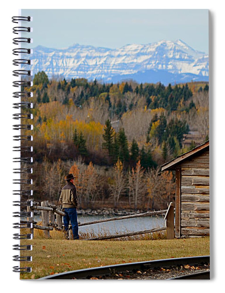Cow Boy Spiral Notebook featuring the photograph Miner's Cabin by Maria Angelica Maira
