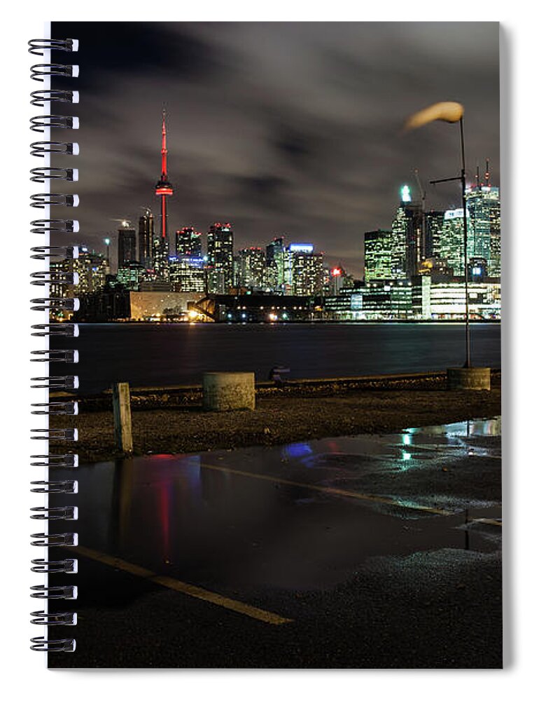 Tranquility Spiral Notebook featuring the photograph Long Exposure Of Toronto Skyline At by Photographed By Dan Cronin-toronto Canada