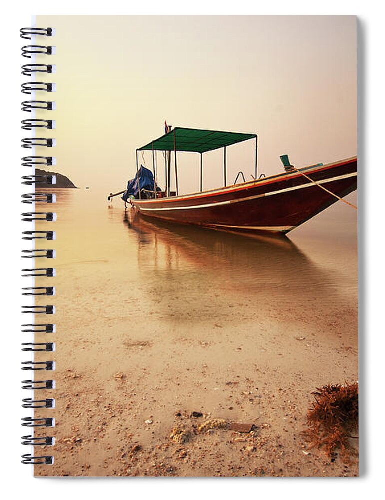Scenics Spiral Notebook featuring the photograph Long Tail Boat by G.v Photographies