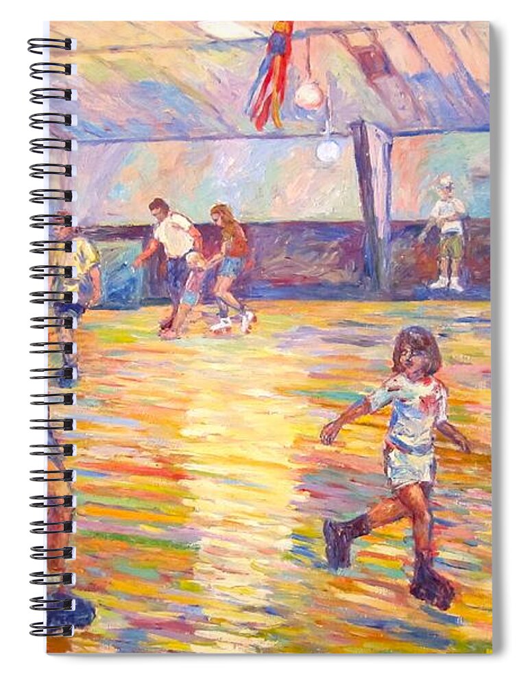 Skaters Spiral Notebook featuring the painting Look at Me by Kendall Kessler