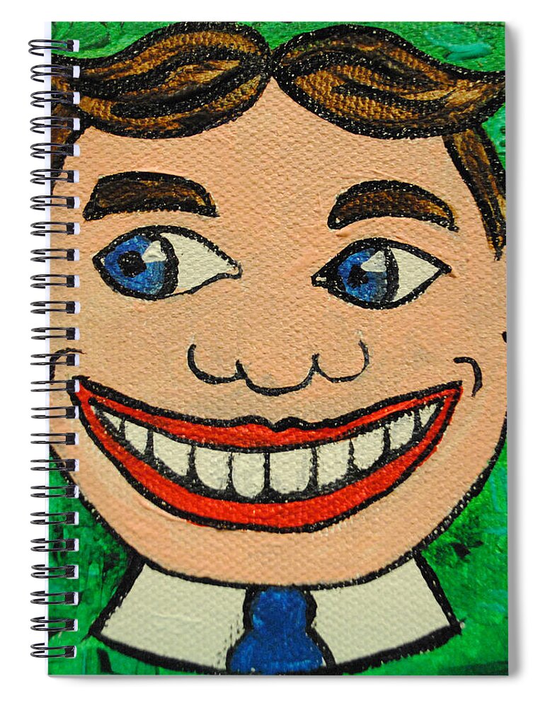 Tillie Spiral Notebook featuring the painting Lookin Left Tillie by Patricia Arroyo