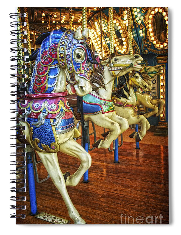 Jersey Shore Spiral Notebook featuring the photograph Dancing Horses by Debra Fedchin