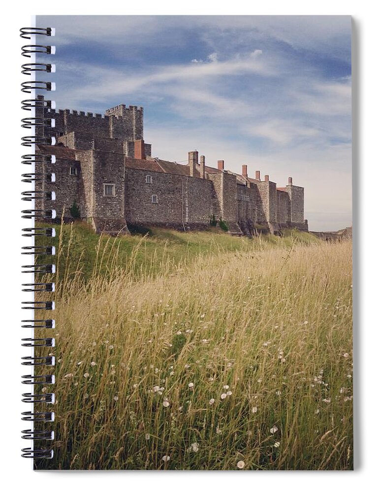Grass Spiral Notebook featuring the photograph Looking Over Long Grass At Medieval by Jodie Griggs