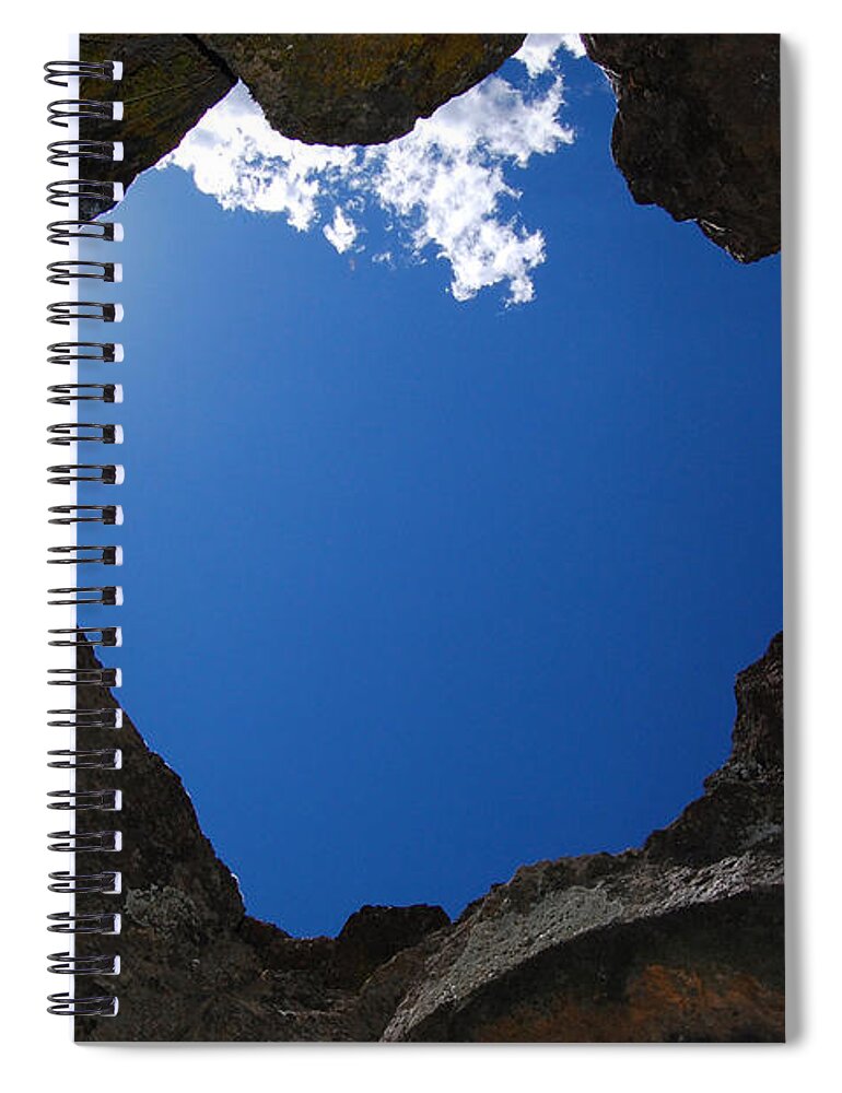 Lava Beds National Monument Spiral Notebook featuring the photograph Looking Up 2 by Debra Thompson
