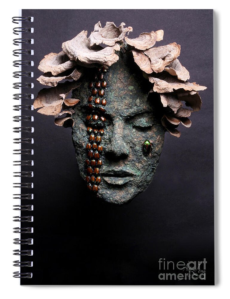 Art Spiral Notebook featuring the mixed media Lorelei by Adam Long