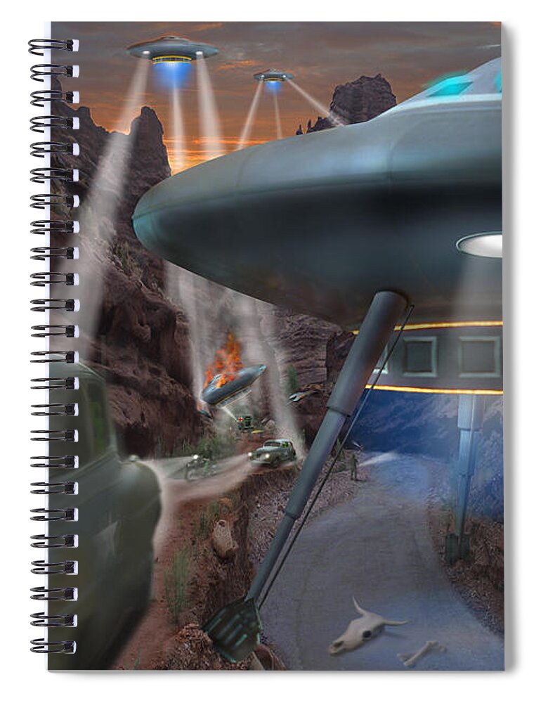Surrealism Spiral Notebook featuring the photograph Lost Film Number 5 SE by Mike McGlothlen