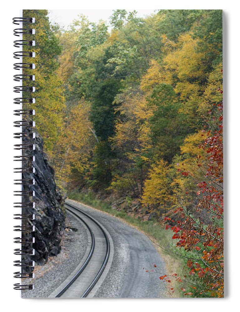 Autumn Spiral Notebook featuring the photograph Lost in Colors by Lily K