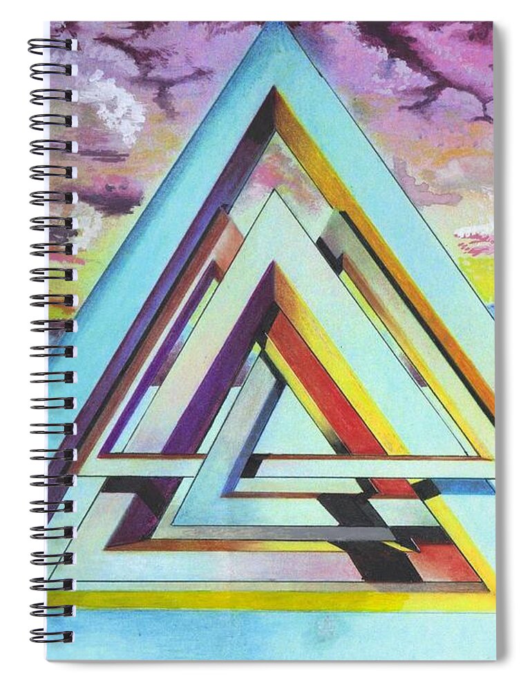 Drawing Spiral Notebook featuring the drawing Lost Spirit Gateway by David Neace