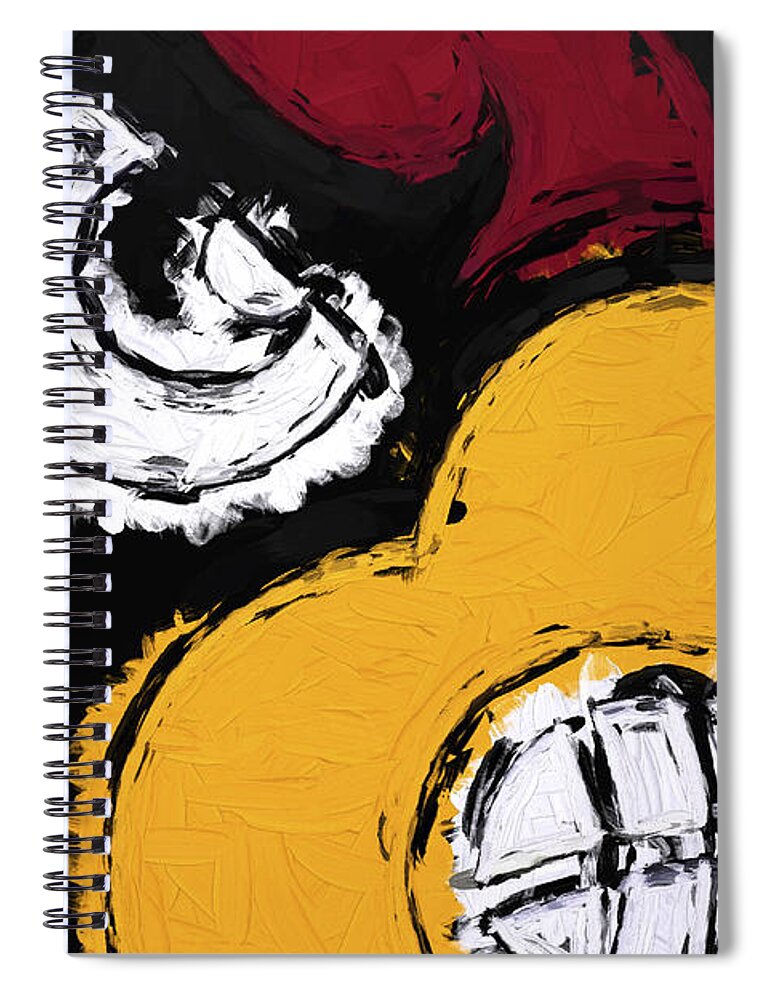 Cards Spiral Notebook featuring the photograph Louisville cardinals Painted Digitally 2 by David Haskett II