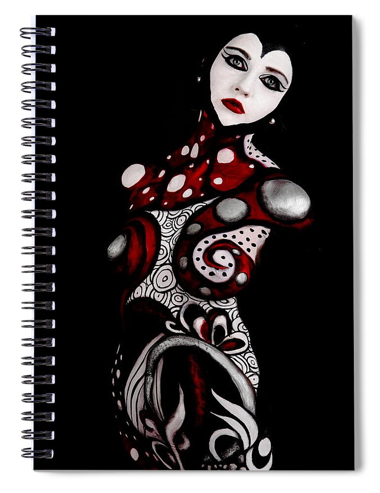 Fine Art Body Paint Spiral Notebook featuring the photograph Love by Angela Rene Roberts and Cully Firmin
