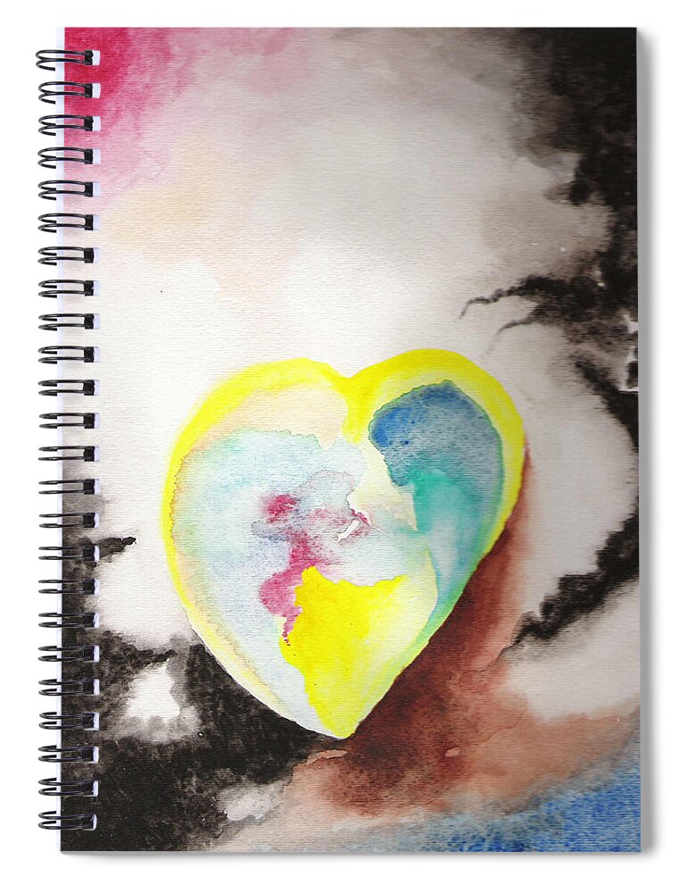 Love Spiral Notebook featuring the painting Love by Pamela Henry