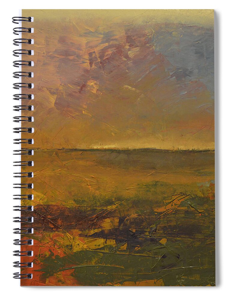 Landscape Spiral Notebook featuring the painting Lovely Day by Linda Bailey