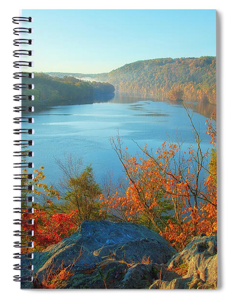 Autumn Spiral Notebook featuring the photograph Lovers Leap by Karol Livote