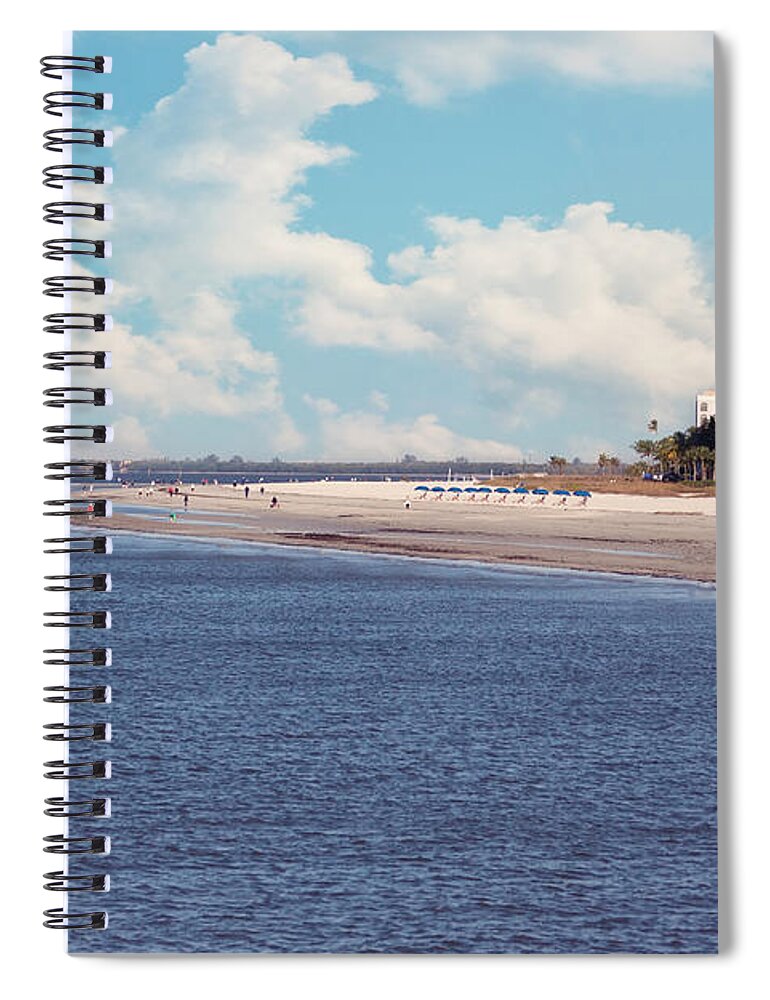 Pier Spiral Notebook featuring the photograph Low Tide - Fort Myers Beach by Kim Hojnacki