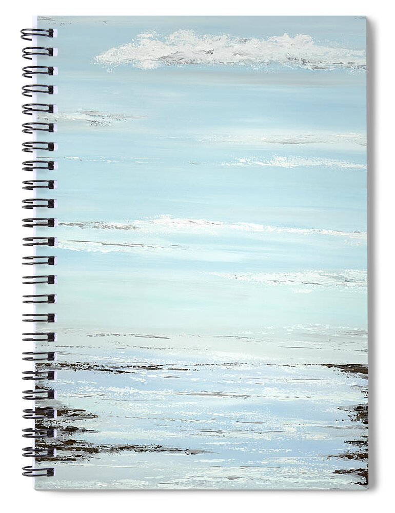 Ocean Spiral Notebook featuring the painting Low Tide by Tamara Nelson