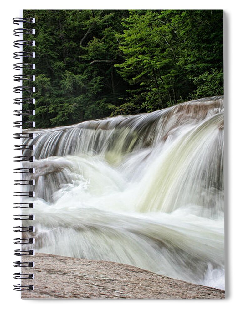 Kancamagus Highway Spiral Notebook featuring the photograph Lower Falls on the Kancamagus by Heather Applegate