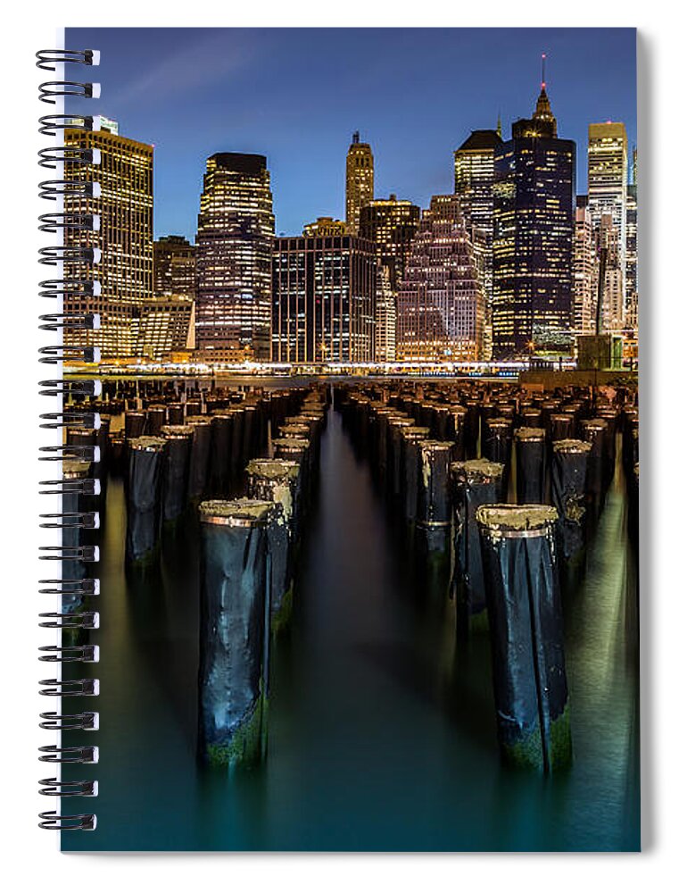 America Spiral Notebook featuring the photograph Lower Manhattan by Mihai Andritoiu