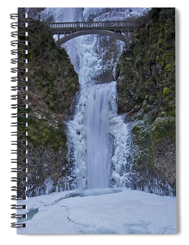 Multnomah Spiral Notebook featuring the photograph Lower Multnomah Falls 120813a by Todd Kreuter
