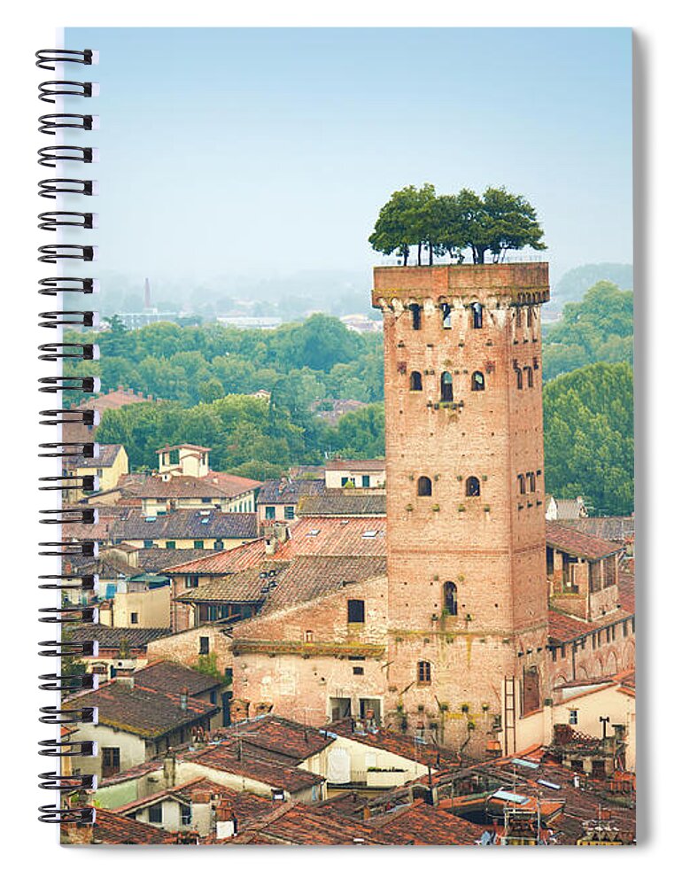 Clear Sky Spiral Notebook featuring the photograph Lucca, Italy by Spooh