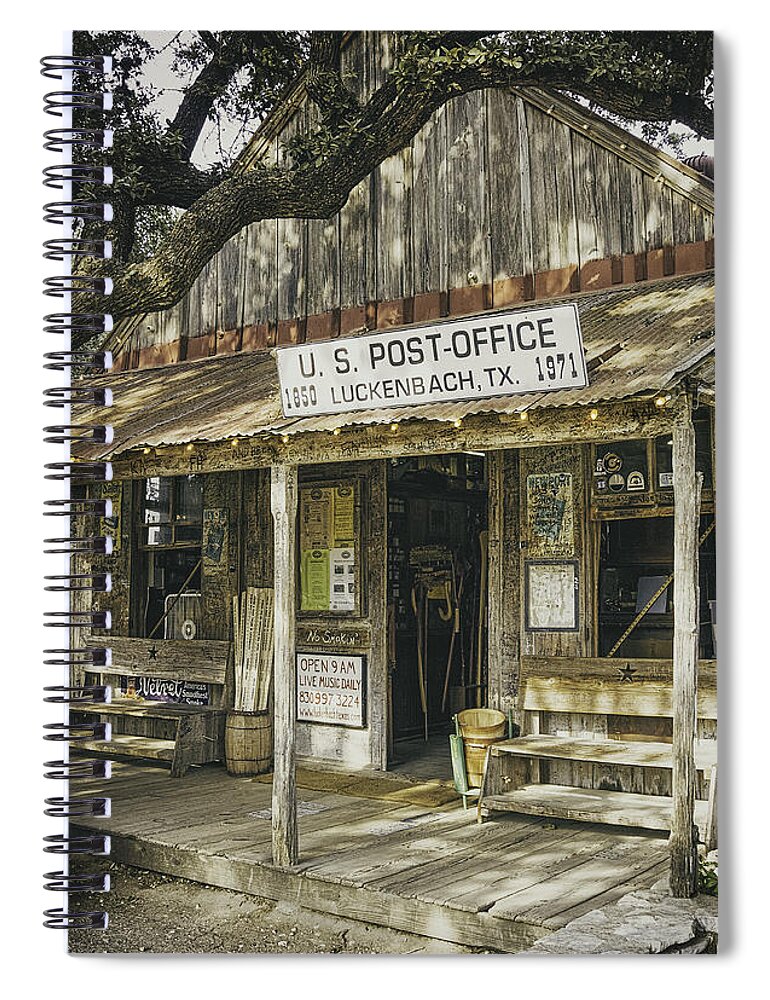 Luckenbach Spiral Notebook featuring the photograph Luckenbach by Scott Norris