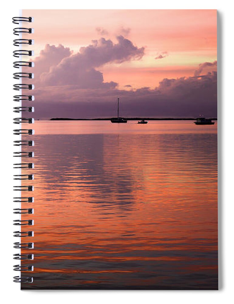 Sailboats Spiral Notebook featuring the photograph Lullabye Of Calming Winds by Karen Wiles