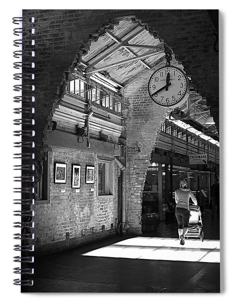 New York City Spiral Notebook featuring the photograph Lunchtime at Chelsea Market by Rona Black
