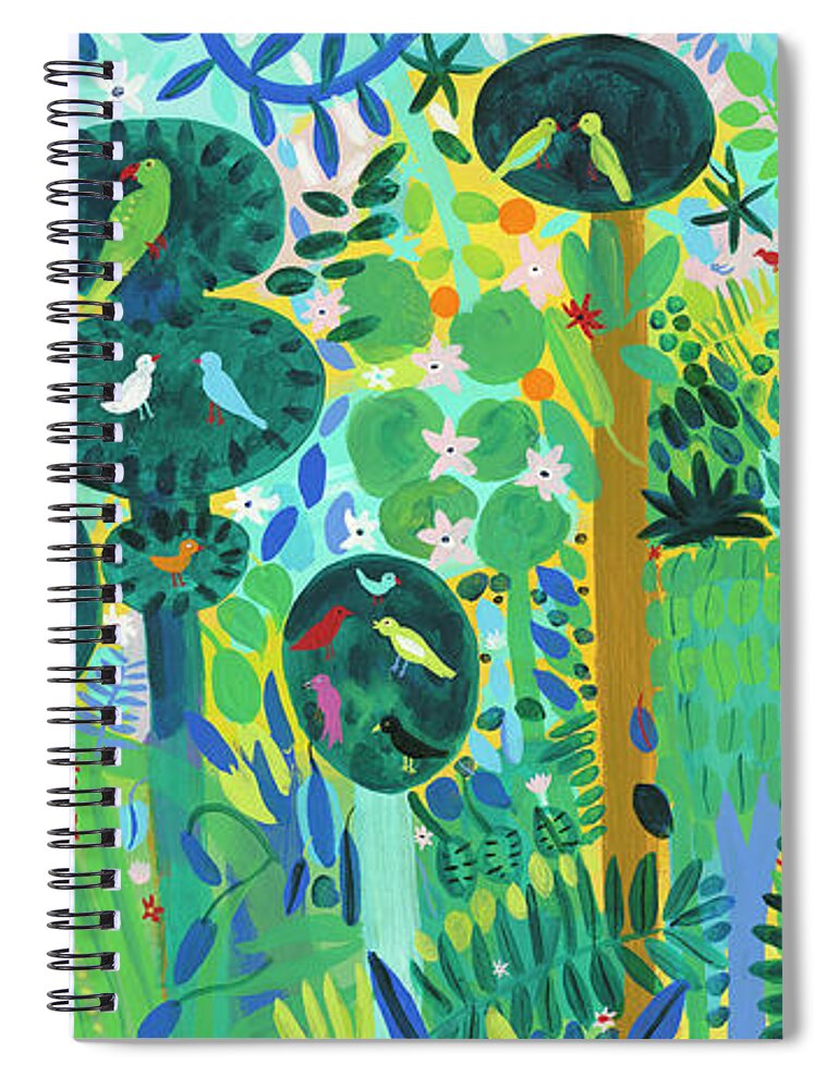 Abundance Spiral Notebook featuring the photograph Lush Multicolored Jungle by Ikon Ikon Images