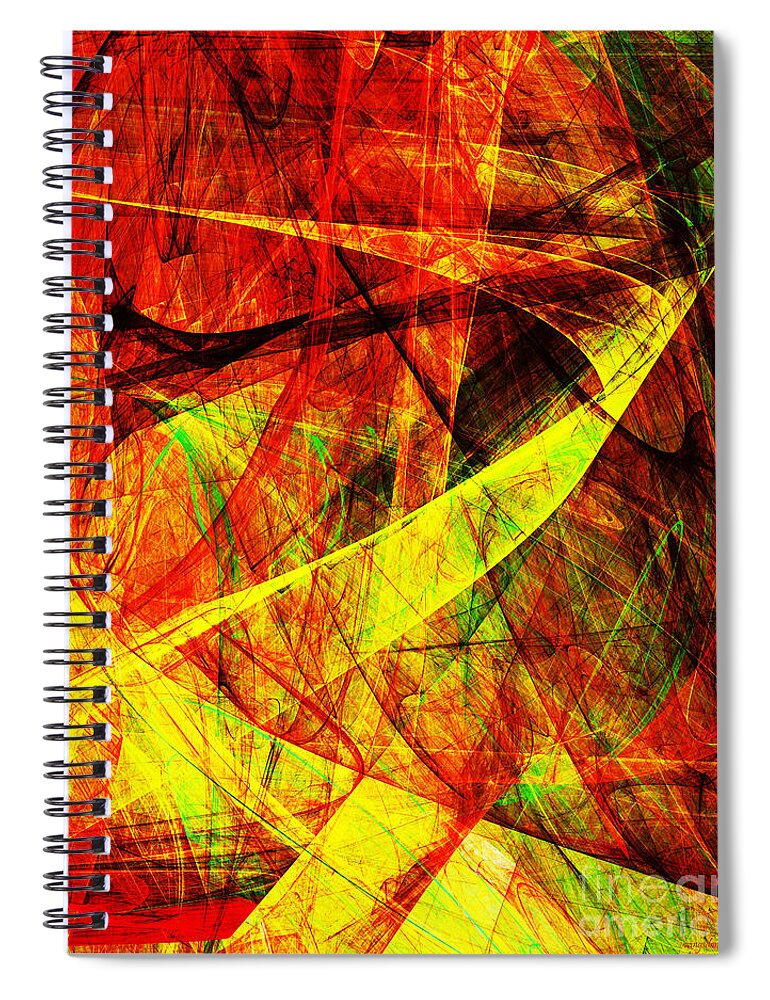 Fractal Spiral Notebook featuring the digital art Lust 20130512 by Wingsdomain Art and Photography